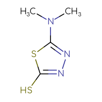 Chemical structure of 5-(dimethylamino)-1,3,4-thiadiazole-2-thiol - CSSB00000753760