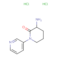 Chemical structure of 3-amino-1-(pyridin-3-yl)piperidin-2-one dihydrochloride - CSSB03436538151