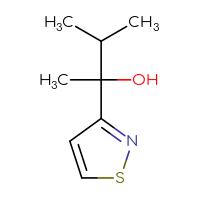 Chemical structure of 3-methyl-2-(1,2-thiazol-3-yl)butan-2-ol - CSSB00015207855
