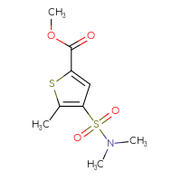 Chemical structure of methyl 4-(dimethylsulfamoyl)-5-methylthiophene-2-carboxylate - CSSB00134734241