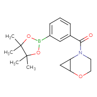 Chemical structure of 5-[3-(4,4,5,5-tetramethyl-1,3,2-dioxaborolan-2-yl)benzoyl]-2-oxa-5-azabicyclo[4.1.0]heptane - CSSB02195991399
