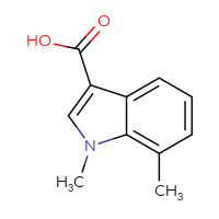 Chemical structure of 1,7-dimethyl-1H-indole-3-carboxylic acid - CSSB00000106423