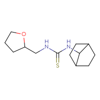 Chemical structure of 1-{bicyclo[2.2.1]heptan-7-yl}-3-[(oxolan-2-yl)methyl]thiourea - CSSB15045352477