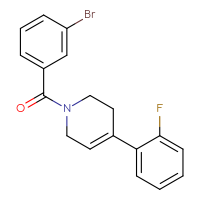 Chemical structure of 1-(3-bromobenzoyl)-4-(2-fluorophenyl)-1,2,3,6-tetrahydropyridine - CSSB01654272583