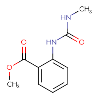 Chemical structure of methyl 2-[(methylcarbamoyl)amino]benzoate - CSSB00011257020