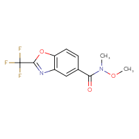 Chemical structure of N-methoxy-N-methyl-2-(trifluoromethyl)-1,3-benzoxazole-5-carboxamide - CSSB21151586705