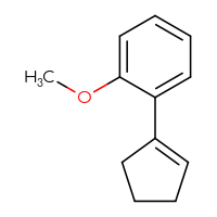 Chemical structure of 1-(cyclopent-1-en-1-yl)-2-methoxybenzene - CSSB00000029075