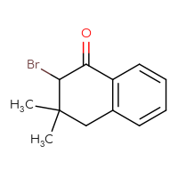 Chemical structure of 2-bromo-3,3-dimethyl-1,2,3,4-tetrahydronaphthalen-1-one - CSSB20963523601