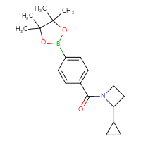 Chemical structure of 2-cyclopropyl-1-[4-(4,4,5,5-tetramethyl-1,3,2-dioxaborolan-2-yl)benzoyl]azetidine - CSSB02526772528