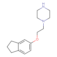 Chemical structure of 1-[2-(2,3-dihydro-1H-inden-5-yloxy)ethyl]piperazine - CSSB00000754894
