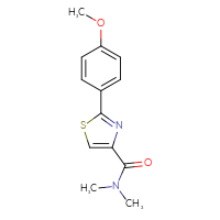 Chemical structure of 2-(4-methoxyphenyl)-N,N-dimethyl-1,3-thiazole-4-carboxamide - CSSB00026574240