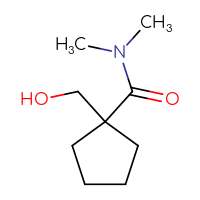 Chemical structure of 1-(hydroxymethyl)-N,N-dimethylcyclopentane-1-carboxamide - CSSB07317583991