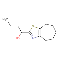 Chemical structure of 1-{4H,5H,6H,7H,8H-cyclohepta[d][1,3]thiazol-2-yl}butan-1-ol - CSSB00120727478