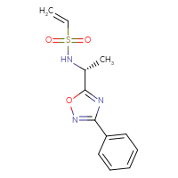 Chemical structure of N-[(1R)-1-(3-phenyl-1,2,4-oxadiazol-5-yl)ethyl]ethene-1-sulfonamide - CSSB21332048415