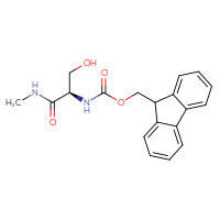 Chemical structure of (9H-fluoren-9-yl)methyl N-[(1R)-2-hydroxy-1-(methylcarbamoyl)ethyl]carbamate - CSSB00113615126