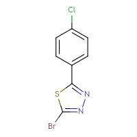 Chemical structure of 2-bromo-5-(4-chlorophenyl)-1,3,4-thiadiazole - CSSB00000766634