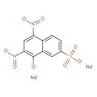 Chemical structure of disodium 2,4-dinitro-7-sulfonatonaphthalen-1-olate - CSSB00016999397