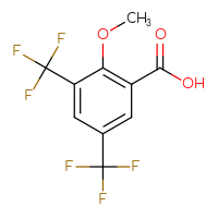 Chemical structure of 2-methoxy-3,5-bis(trifluoromethyl)benzoic acid - CSSB00159350353