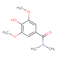 Chemical structure of 4-hydroxy-3,5-dimethoxy-N,N-dimethylbenzamide - CSSB00103346606