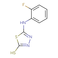 Chemical structure of 5-[(2-fluorophenyl)amino]-1,3,4-thiadiazole-2-thiol - CSSB00000182386