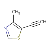 Chemical structure of 5-ethynyl-4-methyl-1,3-thiazole - CSSB00011016154
