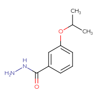 Chemical structure of 3-(propan-2-yloxy)benzohydrazide - CSSB00011203513