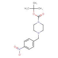 Chemical structure of tert-butyl 4-[(4-nitrophenyl)methyl]piperazine-1-carboxylate - CSSB00000037006