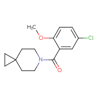 Chemical structure of 6-(5-chloro-2-methoxybenzoyl)-6-azaspiro[2.5]octane - CSSB00082610704