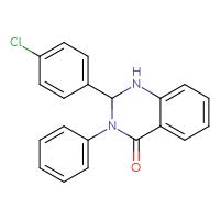 Chemical structure of 2-(4-chlorophenyl)-3-phenyl-1,2,3,4-tetrahydroquinazolin-4-one - CSSB00121595297