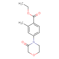 Chemical structure of ethyl 2-methyl-4-(3-oxomorpholin-4-yl)benzoate - CSSB00020651359