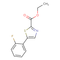 Chemical structure of ethyl 5-(2-fluorophenyl)-1,3-thiazole-2-carboxylate - CSSB00020649242