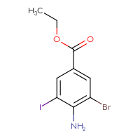 Chemical structure of ethyl 4-amino-3-bromo-5-iodobenzoate - CSSB00009816177