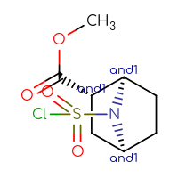 Chemical structure of rac-methyl (1R,2S,4S)-7-(chlorosulfonyl)-7-azabicyclo[2.2.1]heptane-2-carboxylate - CSSB21291564472