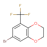 Chemical structure of 7-bromo-5-(trifluoromethyl)-2,3-dihydro-1,4-benzodioxine - CSSB00020886739