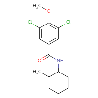 Chemical structure of 3,5-dichloro-4-methoxy-N-(2-methylcyclohexyl)benzamide - CSSB01387319538