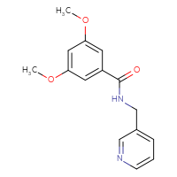 Chemical structure of 3,5-dimethoxy-N-[(pyridin-3-yl)methyl]benzamide - CSSB00025867007