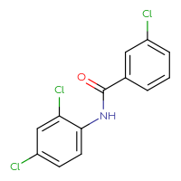 Chemical structure of 3-chloro-N-(2,4-dichlorophenyl)benzamide - CSSB00102602899