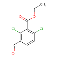Chemical structure of ethyl 2,6-dichloro-3-formylbenzoate - CSSB00135255881