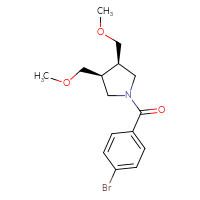 Chemical structure of (3R,4S)-1-(4-bromobenzoyl)-3,4-bis(methoxymethyl)pyrrolidine - CSSB01145934037
