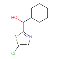 Chemical structure of (5-chloro-1,3-thiazol-2-yl)(cyclohexyl)methanol - CSSB00014172893