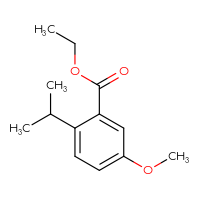Chemical structure of ethyl 5-methoxy-2-(propan-2-yl)benzoate - CSSB03559923813