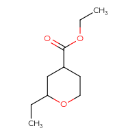 Chemical structure of ethyl 2-ethyloxane-4-carboxylate - CSSB00016359737