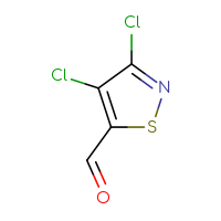 Chemical structure of 3,4-dichloro-1,2-thiazole-5-carbaldehyde - CSSB00010624028