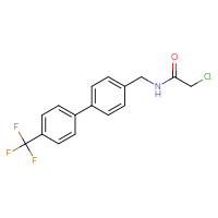 Chemical structure of 2-chloro-N-{[4'-(trifluoromethyl)-[1,1'-biphenyl]-4-yl]methyl}acetamide - CSSB06630656412