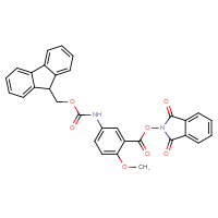 Chemical structure of 1,3-dioxo-2,3-dihydro-1H-isoindol-2-yl 5-({[(9H-fluoren-9-yl)methoxy]carbonyl}amino)-2-methoxybenzoate - CSSB17484204609