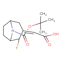 Chemical structure of 2-[(3Z)-8-[(tert-butoxy)carbonyl]-2-fluoro-8-azabicyclo[3.2.1]octan-3-ylidene]acetic acid - CSSB00161000395