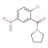 Chemical structure of 1-(2-chloro-5-nitrobenzoyl)pyrrolidine - CSSB00000249553