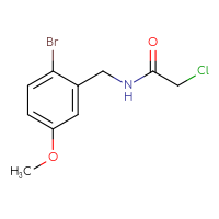 Chemical structure of N-[(2-bromo-5-methoxyphenyl)methyl]-2-chloroacetamide - CSSB01992614002