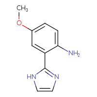 Chemical structure of 2-(1H-imidazol-2-yl)-4-methoxyaniline - CSSB00102674788