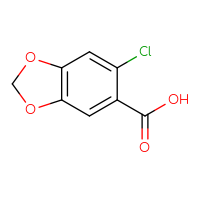Chemical structure of 6-chloro-2H-1,3-benzodioxole-5-carboxylic acid - CSSB00012350766